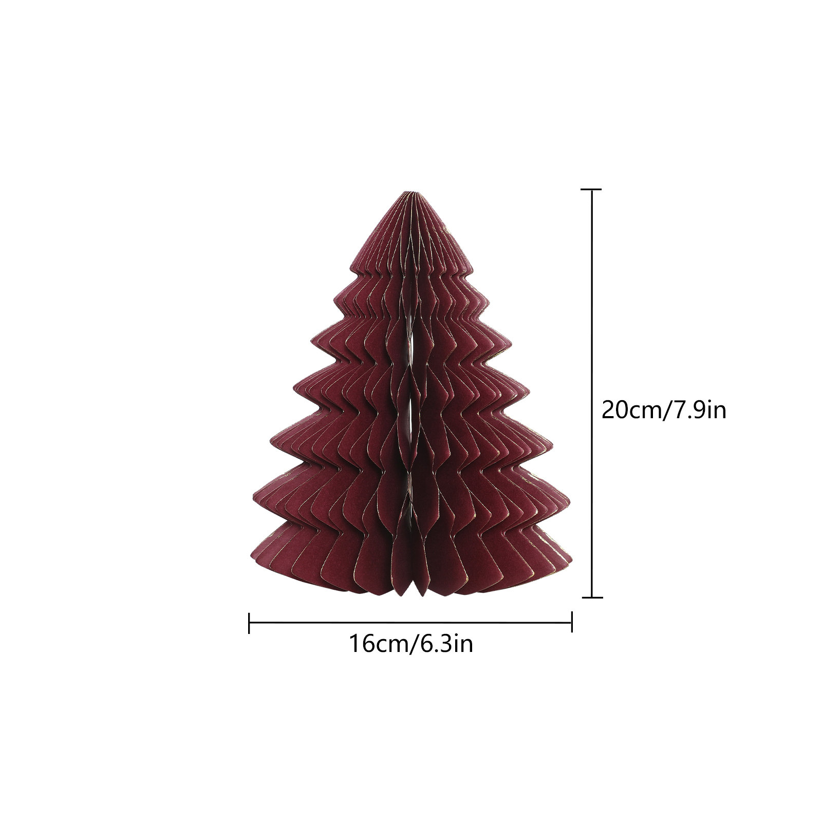 New Claret-Red Design Honeycomb paper Tree ornaments-03.jpg